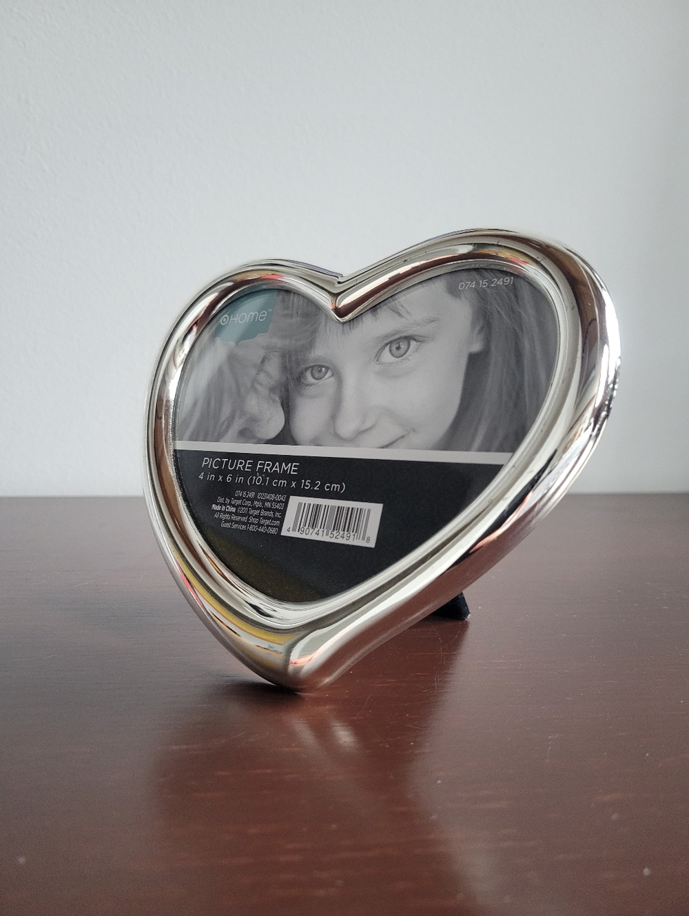 Target Home Heart-Shaped Silver Picture Frame, 4" x 6"